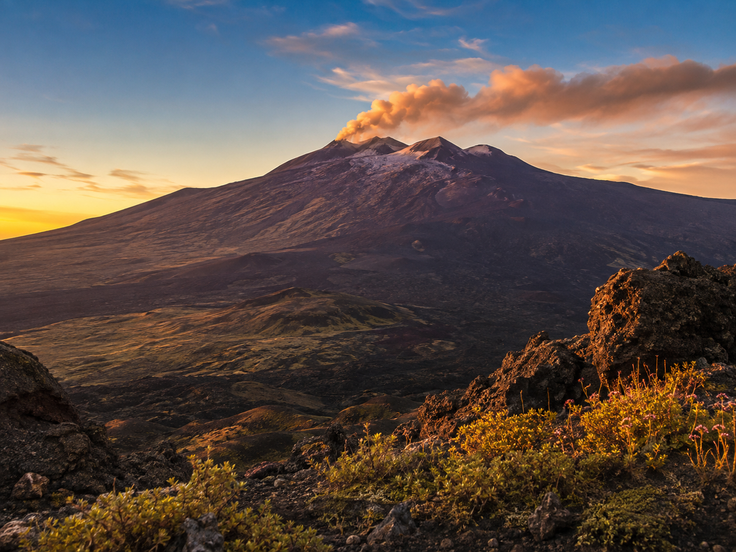 Etna al tramonto